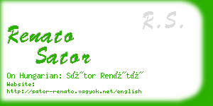 renato sator business card